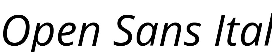 Open Sans Italic Yazı tipi ücretsiz indir